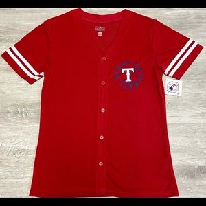 Ladies MLB Texas Rangers Baseball Jersey Medium